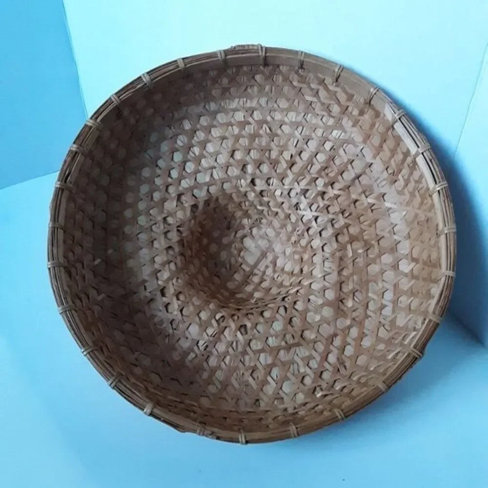 Wicker Rattan Vintage Hat Hanging Decor